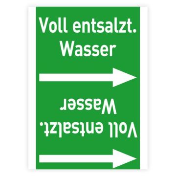 Rohrleitungsband Voll entsalzt. Wasser nach DIN 2403, in verschiedenen Ausführungen