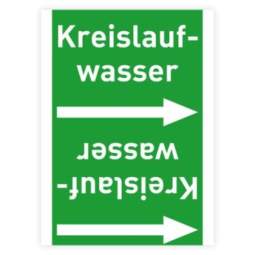 Rohrleitungsband Kreislaufwasser nach DIN 2403 in verschiedenen Ausführungen