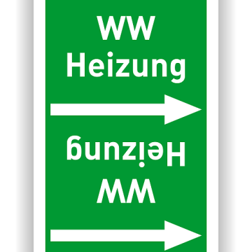 Rohrleitungsband WW Heizung nach DIN 2403 in verschiedenen Ausführungen