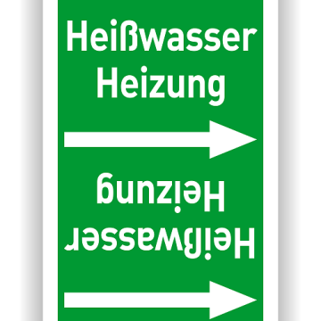 Rohrleitungsband Heißw. Heizung nach DIN 2403 in verschiedenen Ausführungen