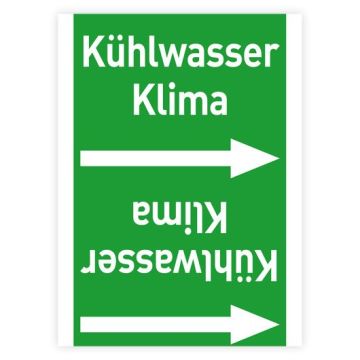 Rohrleitungsband Kühlwasser Klima nach DIN 2403 in verschiedenen Ausführungen