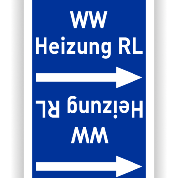 Rohrleitungsband für Heizungsanlagen WW Heizung RL, praxisbewährt, in verschiedenen Ausführungen