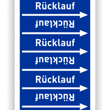 Rohrleitungsband für Heizungsanlagen, Rücklauf, praxisbewährt, in verschiedenen Ausführungen