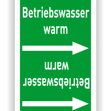 Rohrleitungsband Betriebswasser warm nach DIN 2403, in verschiedenen Ausführungen