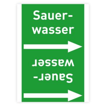 Rohrleitungsband Sauer Wasser nach DIN 2403, in verschiedenen Ausführungen