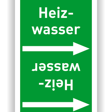 Rohrleitungsband Heizwasser nach DIN 2403, in verschiedenen Ausführungen