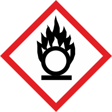 Symbolband gem. CLP/GHS, für Rohre, Entzündend wirkende Stoffe