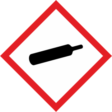 Symbolband gem. CLP/GHS, für Rohre, Unter Druck stehende Gase