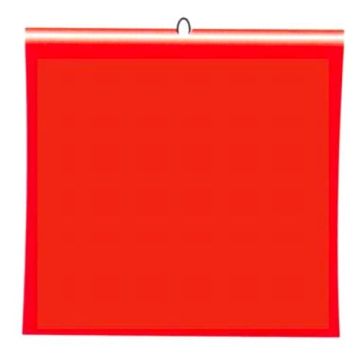 rote Warnflagge für überstehende Ladung, StVO §22, 300 x 300 mm, Kunststoff, Befestigungsöse