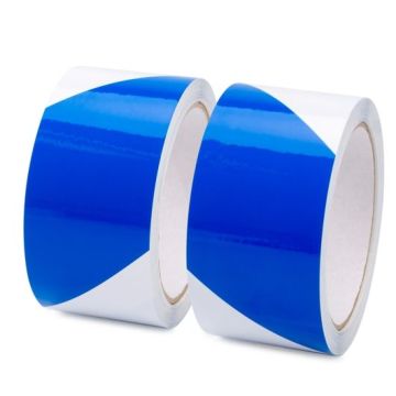 Warnband für Außeneinsatz, blau/weiß