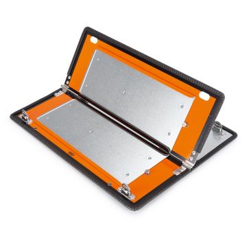 Zifferntafel-Grundplatte, einzeln, reflektierend, orange, klappbar, 400 x 300 mm