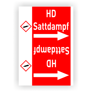 Rohrleitungsband HD Sattdampf nach DIN 2403, in verschiedenen Ausführungen