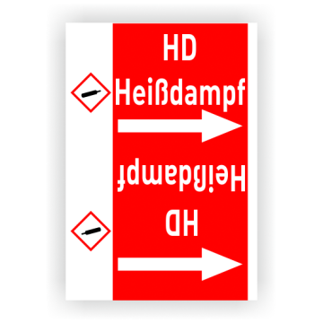 Rohrleitungsband HD Heißdampf nach DIN 2403, in verschiedenen Ausführungen
