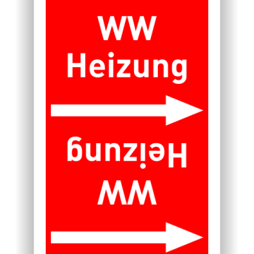 Rohrleitungsband WW Heizung nach DIN 2403, in verschiedenen Ausführungen