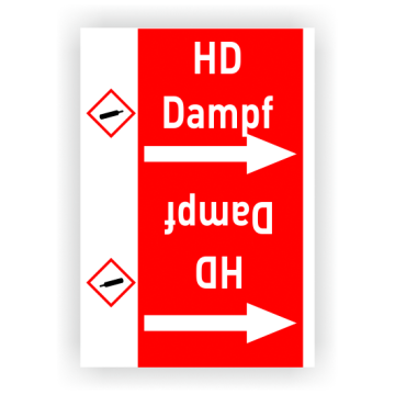 Rohrleitungsband HD Dampf nach DIN 2403, in verschiedenen Ausführungen