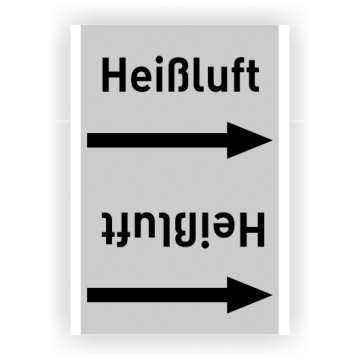 Rohrleitungsband Heißluft nach DIN 2403, in verschiedenen Ausführungen