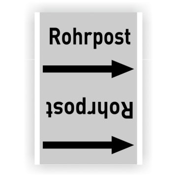 Rohrleitungsband Rohrpost nach DIN 2403, in verschiedenen Ausführungen