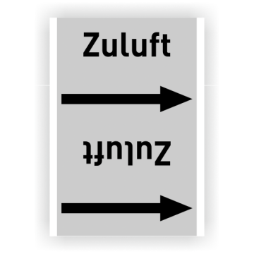 Rohrleitungsband Zuluft nach DIN 2403, in verschiedenen Ausführungen