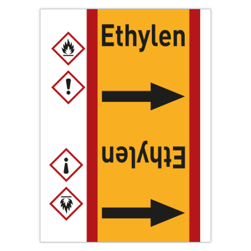 Rohrleitungsband Ethylen nach DIN 2403, in verschiedenen Ausführungen