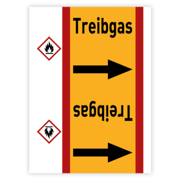 Rohrleitungsband Treibgas nach DIN 2403, in verschiedenen Ausführungen