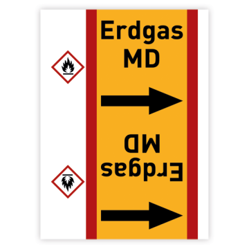 Rohrleitungsband Erdgas MD nach DIN 2403, in verschiedenen Ausführungen