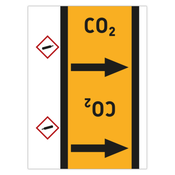 Rohrleitungsband CO2 nach DIN 2403, in verschiedenen Ausführungen