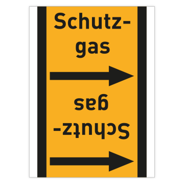 Rohrleitungsband Schutzgas nach DIN 2403, in verschiedenen Ausführungen
