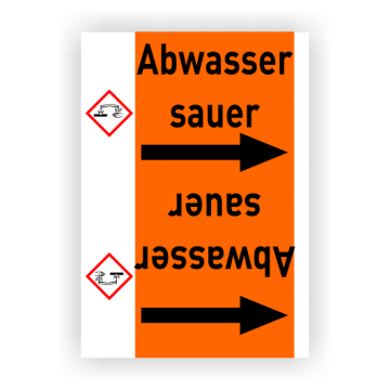Rohrleitungsband Abwasser sauer nach DIN 2403, in verschiedenen Ausführungen