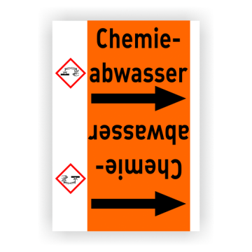 Rohrleitungsband Chemieabwasser nach DIN 2403, in verschiedenen Ausführungen