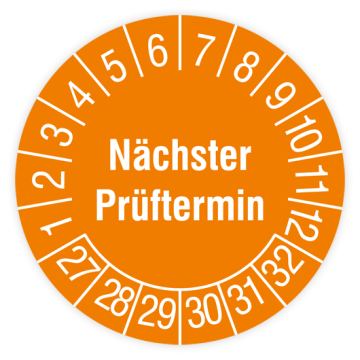 Prüfplakette, Nächster Prüftermin, 2027, verschiedene Ausführungen