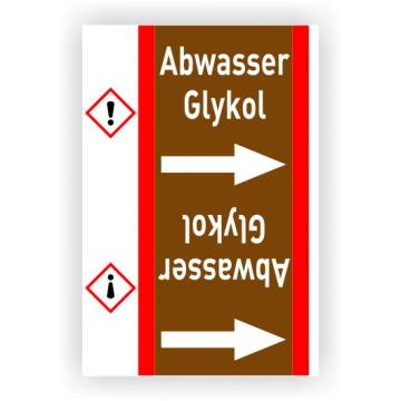 Rohrleitungsband Abwasser Glykol nach DIN 2403, in verschiedenen Ausführungen