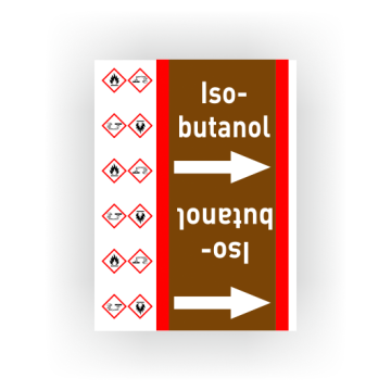 Rohrleitungsband Isobutanol nach DIN 2403, in verschiedenen Ausführungen