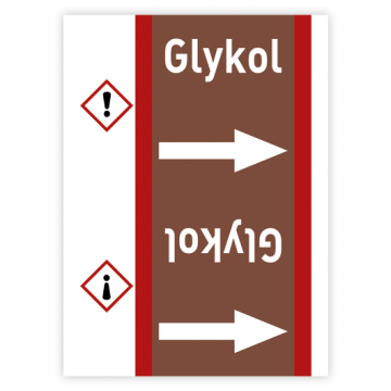 Rohrleitungsband Glykol nach DIN 2403, in verschiedenen Ausführungen