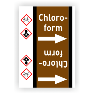 Rohrleitungsband Chloroform nach DIN 2403, in verschiedenen Ausführungen