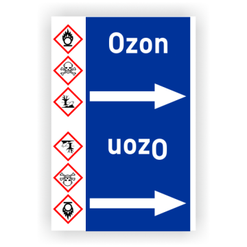 Rohrleitungsband Ozon nach DIN 2403, Sauerstoff Gruppe 0, in verschiedenen Ausführungen