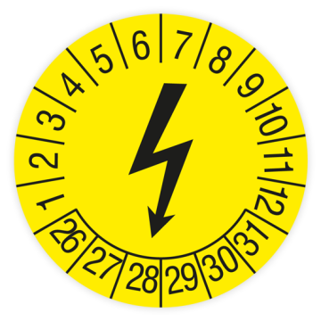 Prüfplakette, Elektrogerät, 2026, verschiedene Ausführungen