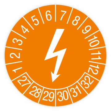 Prüfplakette, Elektrogerät, 2027, verschiedene Ausführungen