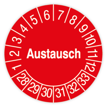 Prüfplakette, Austausch, 2027, Standardfolie, verschiedene Ausführungen