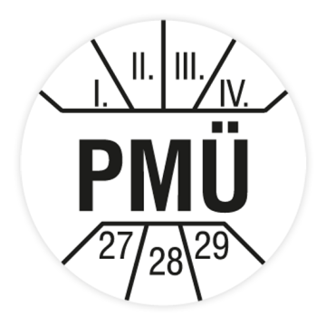 Prüfplakette, PMÜ, 2027, verschiedene Ausführungen