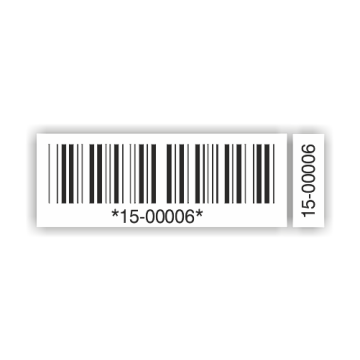 Inventaretiketten mit Erfassungsaufkleber, Dokumentenfolie, 40 x 15 mm, individuell