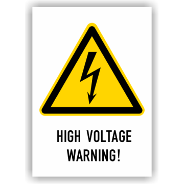 Warnschild, High Voltage Warning! ISO 7010