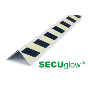 Winkelprofil SECUglow 185, Aluminium 1000 x 50 x 50 mm, in verschiedenen Ausführungen