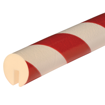 Knuffi® Warn- und Schutzprofil, Kantenschutz Typ B, Aufstecken, rot/weiß, 1 m