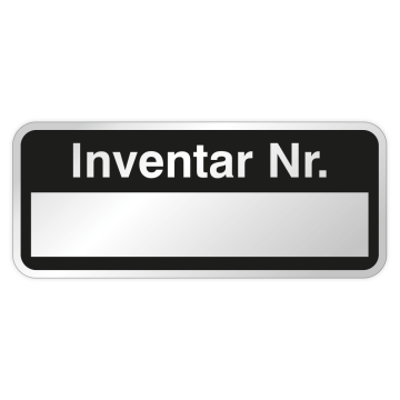 Inventaretiketten mit "Inventar Nr.", 48 x 20 mm, Aluminiumfolie, 1 Beschriftungsfeld