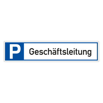 Parkplatzreservierer, Parkplatz-Symbol und Geschäftsleitung, nicht reflektierend, Aluminium