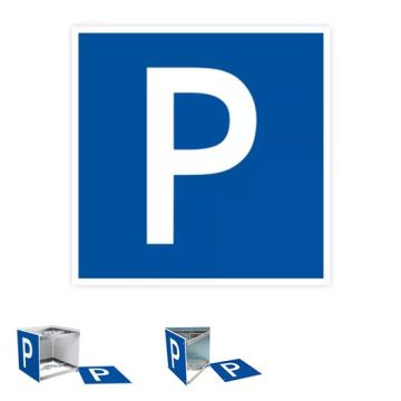 Parkplatzschild, Quadratformat, verschiedene, Ausführungen, Aluminium 2 mm