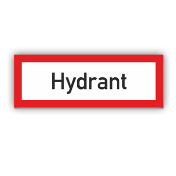Feuerwehrzeichen, Hydrant, DIN 4066, 297 x 105 mm, verschied. Ausführungen