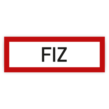 Feuerwehrzeichen, FIZ, DIN 4066, Aufkleber, Folie, 297 x 105 mm