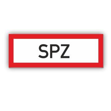 Feuerwehrzeichen, Sprinklerzentrale - SPZ, DIN 4066, 297 x 105 mm, verschied. Ausführungen