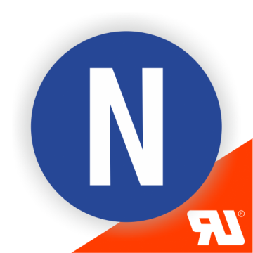 Leiterkennzeichen, Wechselstromnetz Neutralleiter, UL-zertifiziert, nach IEC 60445, Folie, Ø 20 mm